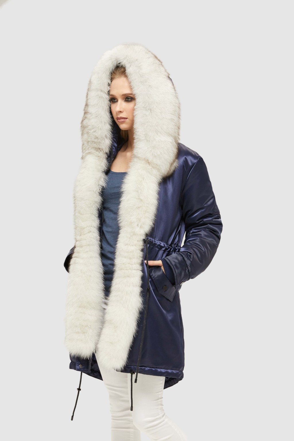 Зимняя парка Mila Nova П-93 синий — изображение 4