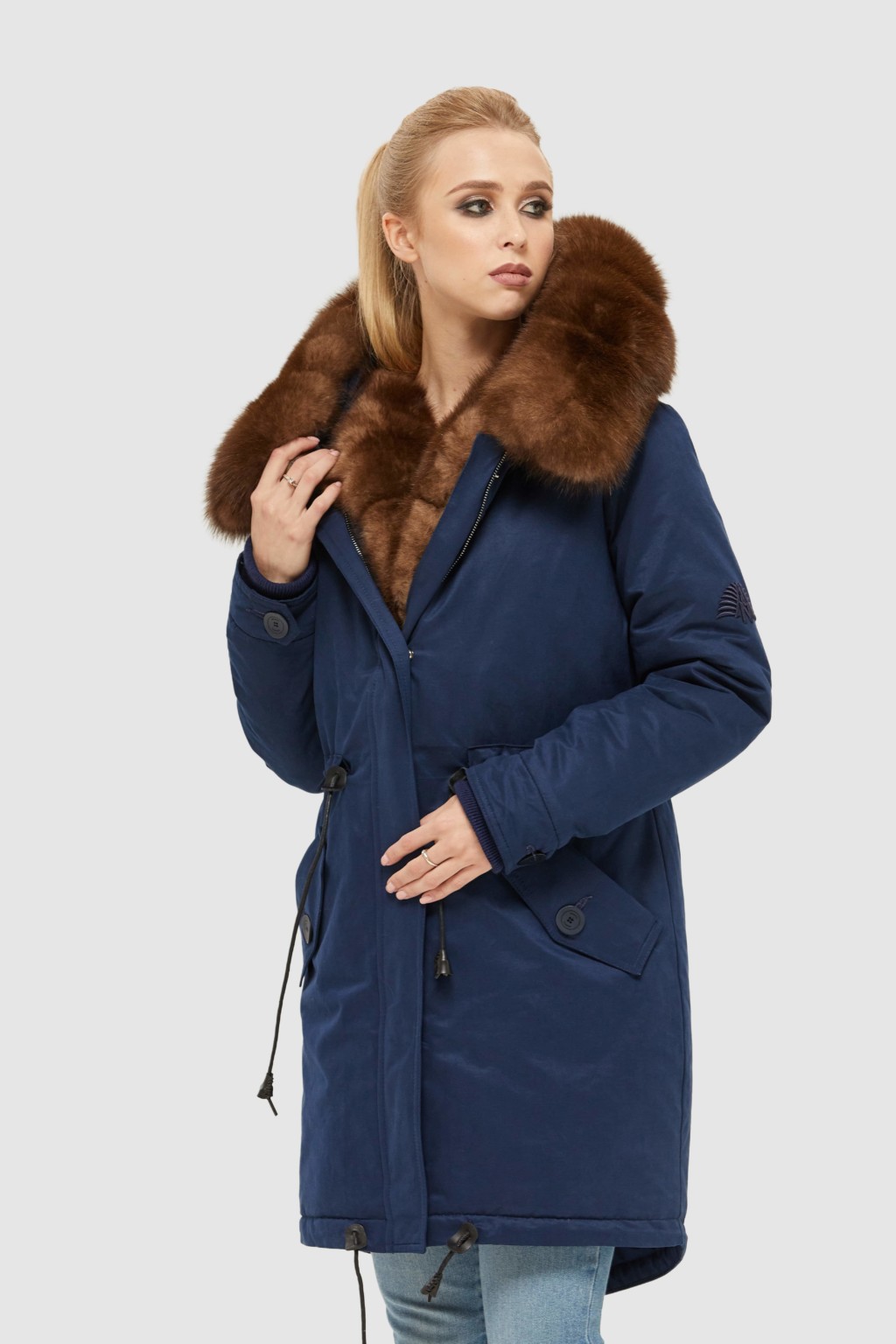 Зимняя парка Mila Nova П-94 синий — изображение 3