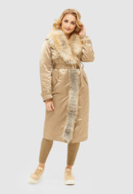 Зимний плащ Mila Nova К-114ех бежевый