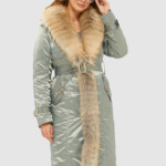 Зимний плащ Mila Nova К-114ех бирюза