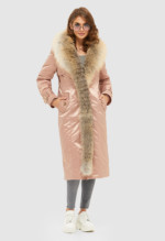Зимний плащ Mila Nova К-114ех розовый — изображение 2