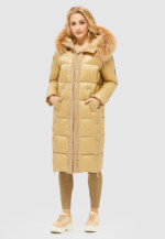 Зимний пуховик Mila Nova К-117 бежевый — изображение 4