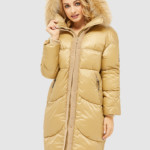 Зимний пуховик Mila Nova К-117 бежевый