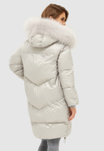 Зимний пуховик Mila Nova К-117 светло-серый — изображение 4