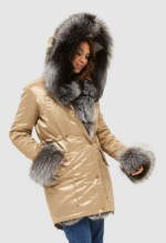 Зимняя парка Mila Nova П-97 бежевая — изображение 5