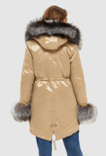 Зимняя парка Mila Nova П-97 бежевая — изображение 6