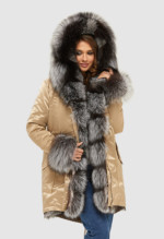 Зимняя парка Mila Nova П-97 бежевая — изображение 4