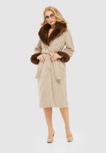 Зимняя шуба Mila Nova ПВ-103 светло-серая