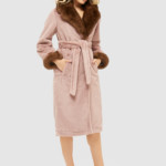 Зимняя шуба Mila Nova ПВ-103 розовая