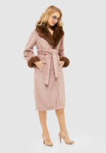 Зимняя шуба Mila Nova ПВ-103 розовая