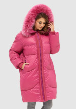 Зимний пуховик Mila Nova К-117 малина — изображение 2