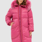 Зимний пуховик Mila Nova К-117 малина