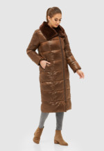 Зимний пуховик Mila Nova К-90 шоколад — изображение 2