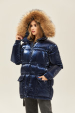 Зимняя куртка Mila Nova К-128 синяя — изображение 2