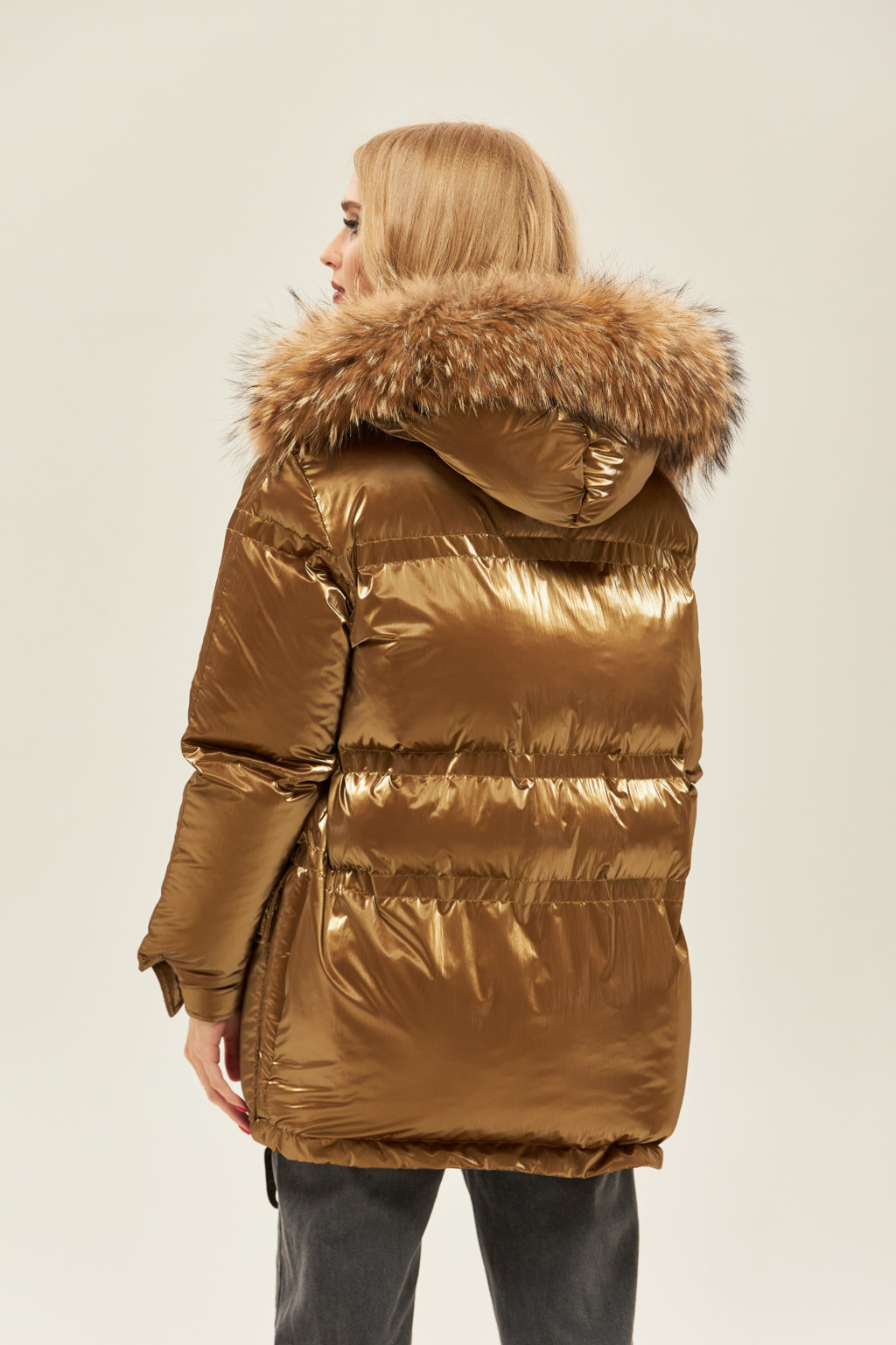 Зимняя куртка Mila Nova К-128 золото — изображение 3