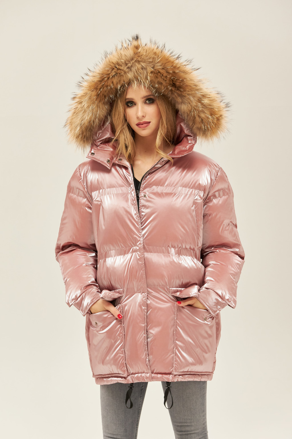 Зимняя куртка Mila Nova К-128 розовая — изображение 2