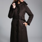 Зимняя дубленка Mila Nova Б-13н шоколад