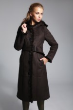 Зимняя дубленка Mila Nova Б-13н шоколад