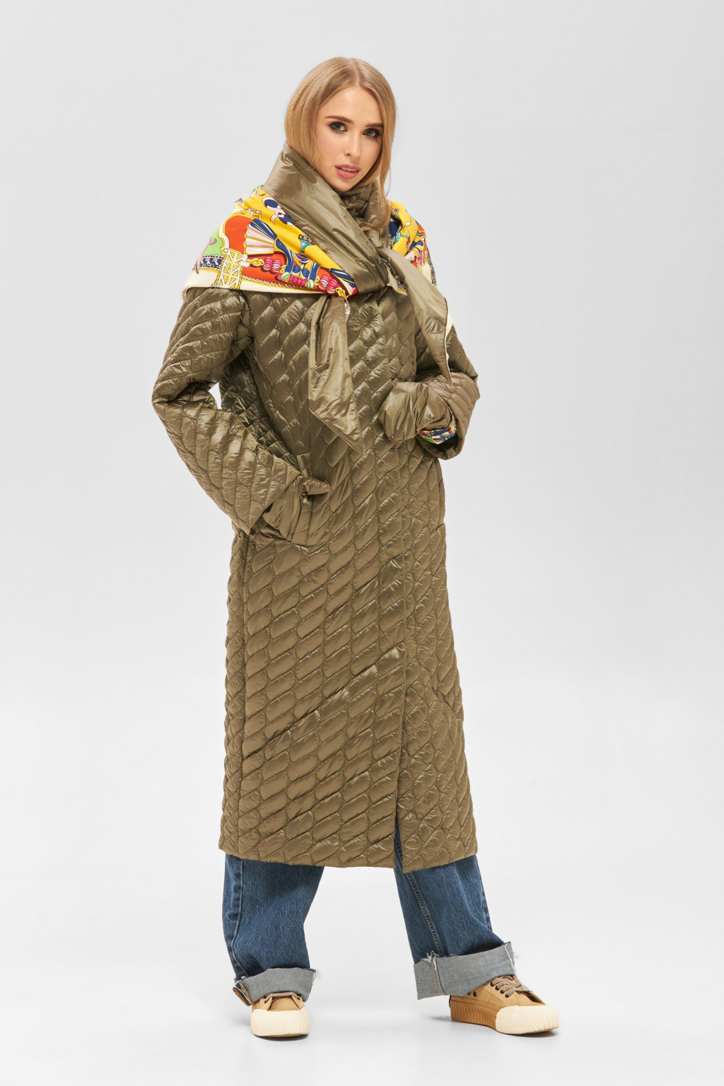 Зимнее пальто Mila Nova ПВ-199 хаки — изображение 2