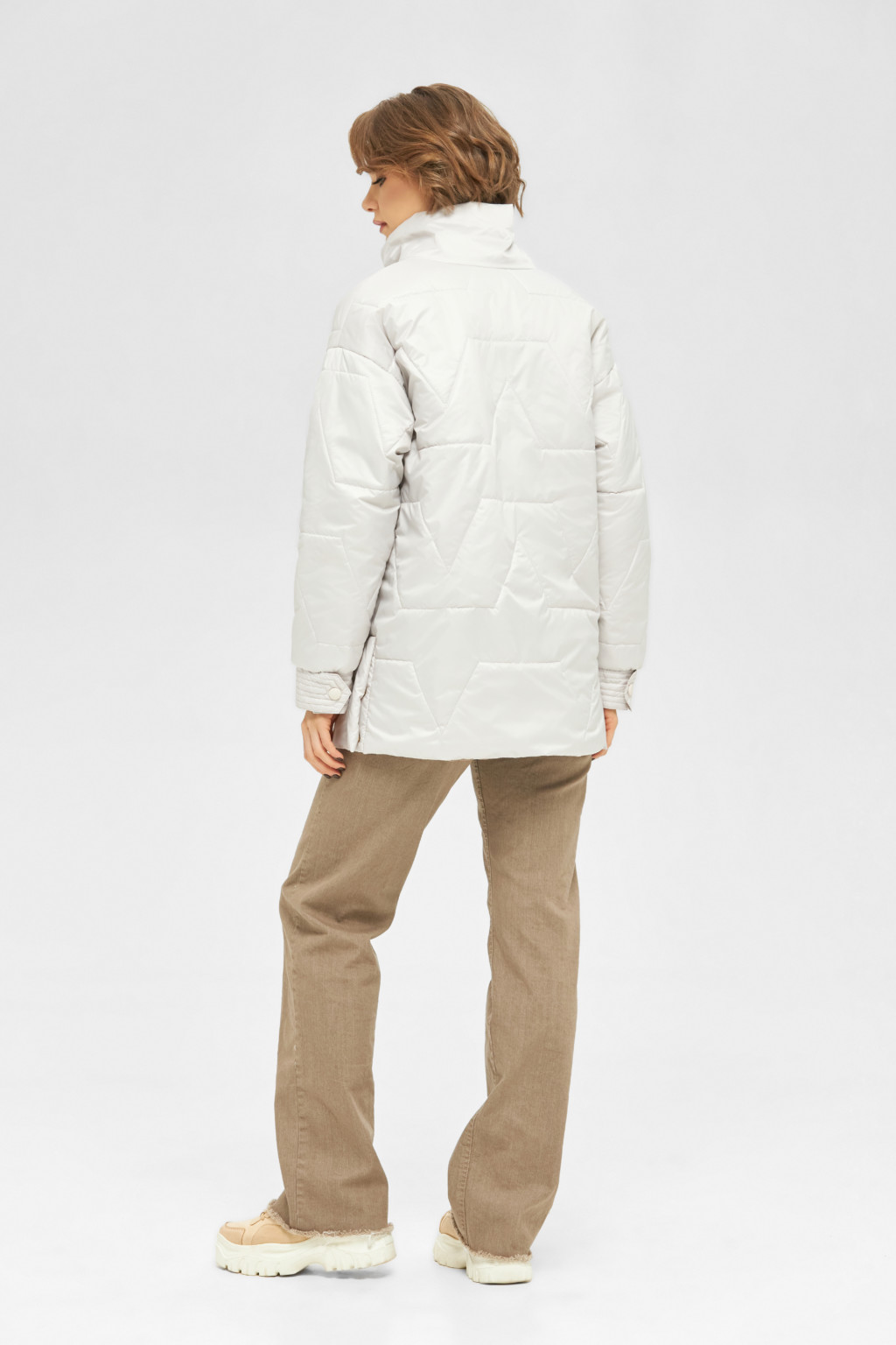 Демисезонная куртка Mila Nova К-190 молоко+капучино — изображение 4