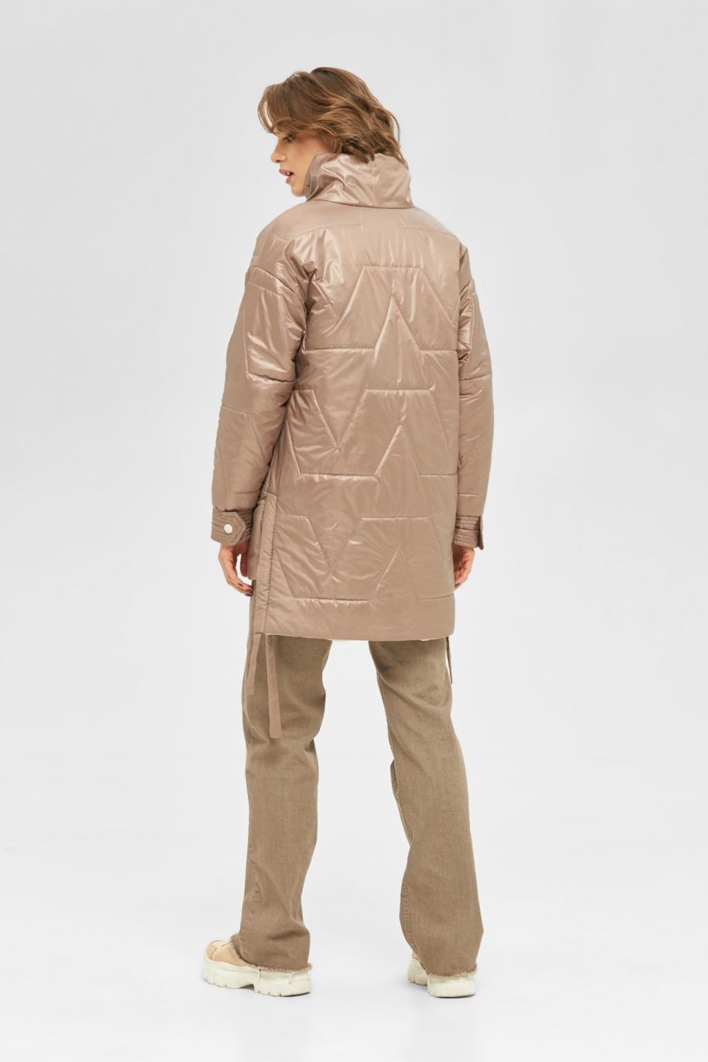 Демісезонна куртка Mila Nova К-190 капучино+молоко - Зображення 2
