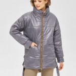 Демисезонная куртка Mila Nova К-190 сирень+молоко