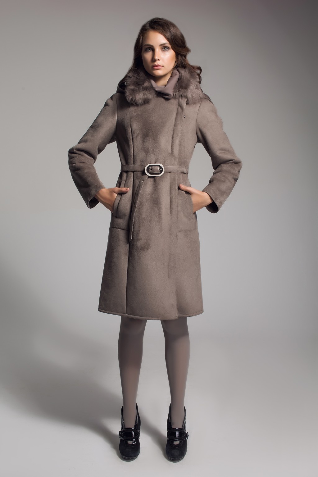 48_75724 Зимняя дубленка Mila Nova Д-61 капучино — изображение 1