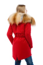 Зимняя парка Mila Nova П-16ех красная — изображение 7