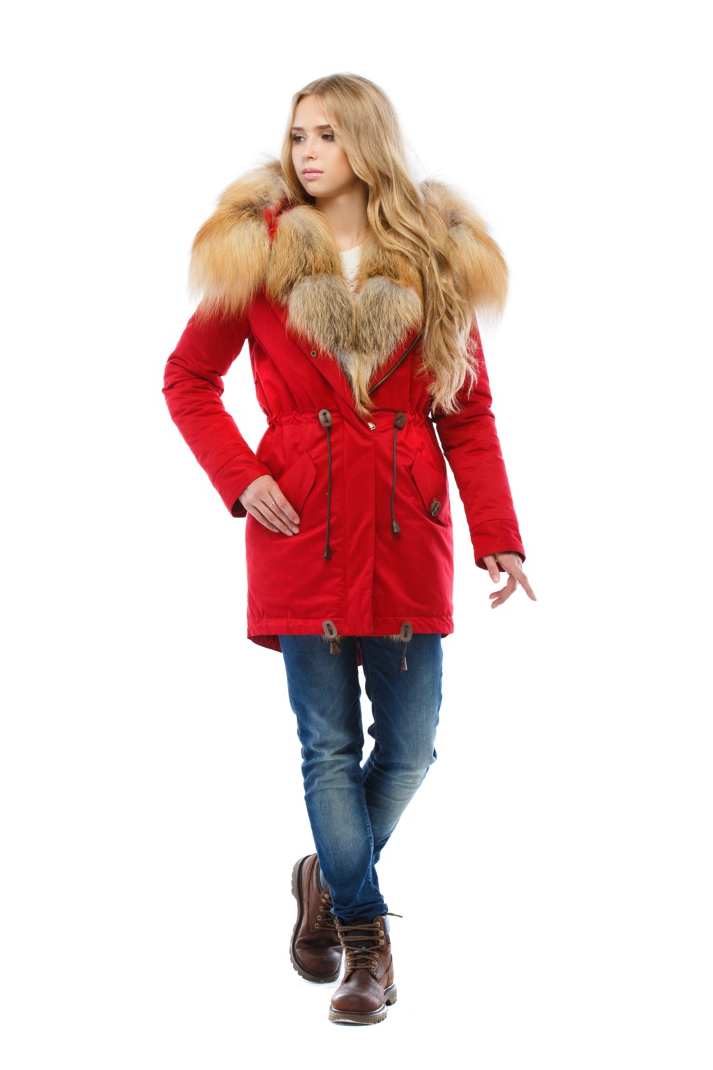 Зимняя парка Mila Nova П-16ех красная — изображение 2