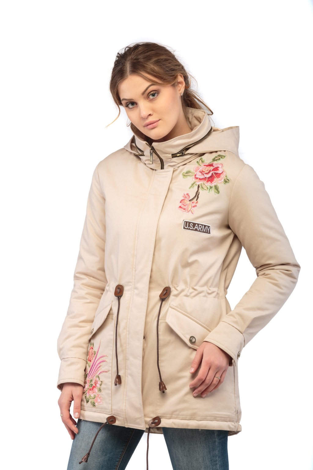 Демисезонная парка Mila Nova П-1в молоко — изображение 3