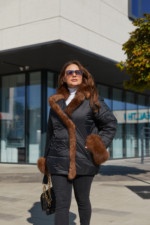 Зимняя куртка Mila Nova К-160 черный+соболь — изображение 5