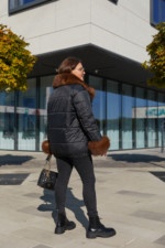 Зимняя куртка Mila Nova К-160 черный+соболь — изображение 4