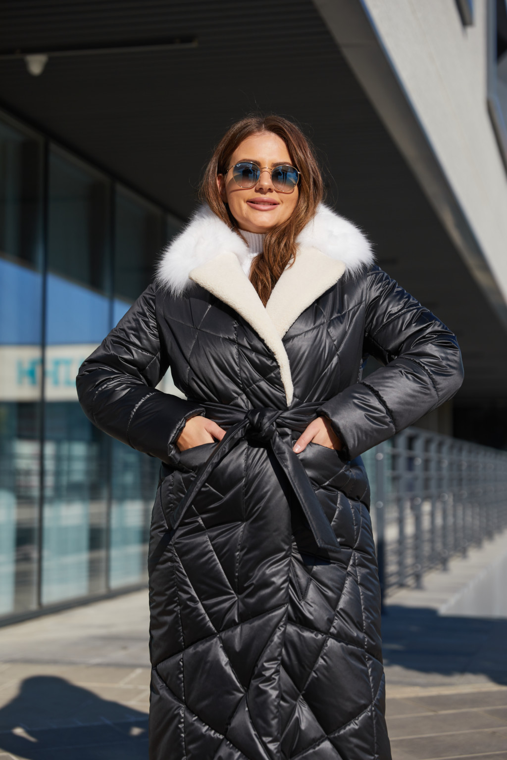 Зимний плащ Mila Nova ПВ-229 черный — изображение 1