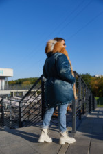 Зимняя парка Mila Nova П-96ех цвет морской волны — изображение 8