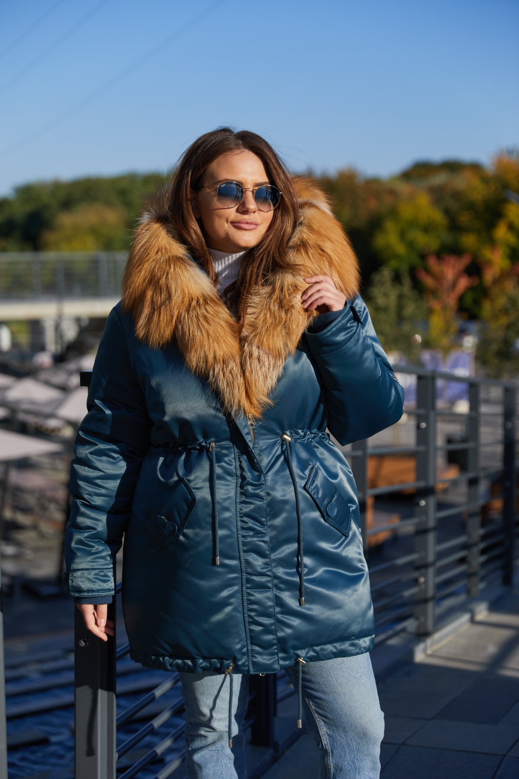 Зимняя парка Mila Nova П-96ех цвет морской волны — изображение 10