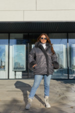 Зимняя куртка Mila Nova К-160 серый — изображение 2