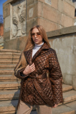 Демисезонная Куртка Mila Nova К-201 шоколад — изображение 2