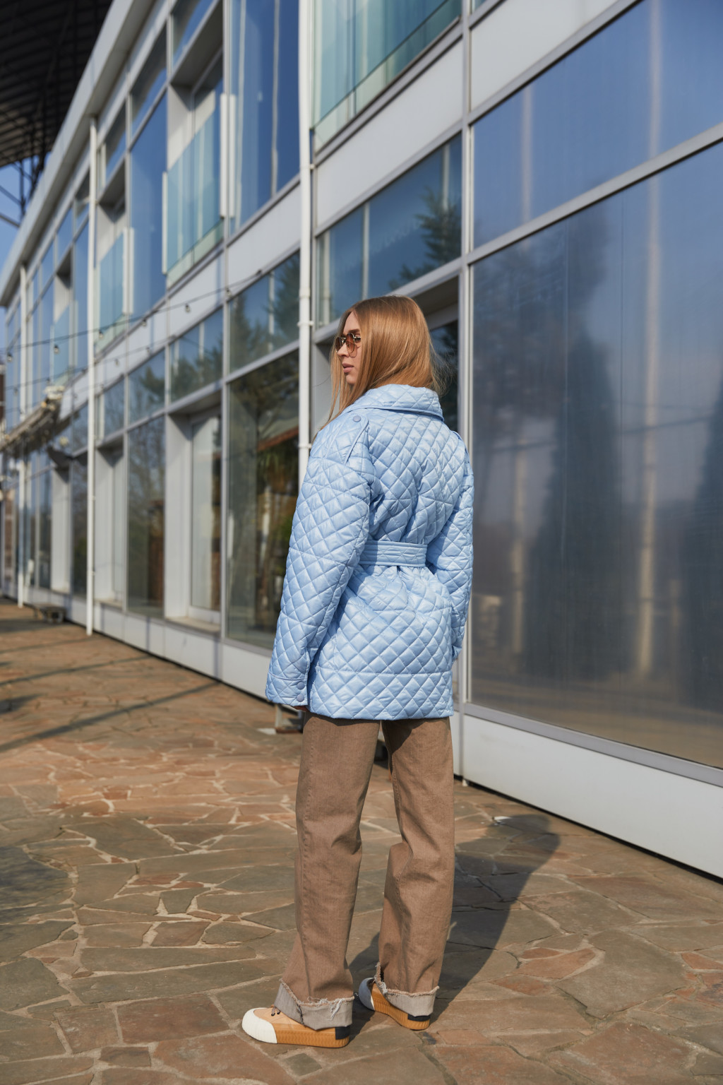 Демисезонная куртка Mila Nova К-191 голубой — изображение 2