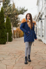 Зимняя парка Mila Nova П-16ех синяя — изображение 2