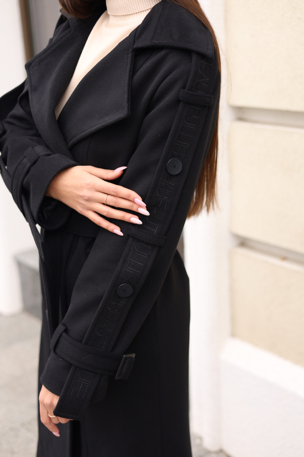 Демисезонное пальто Mila Nova ПВ-93 черное — изображение 4