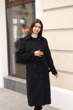 Демисезонное пальто Mila Nova ПВ-93 черное — изображение 3