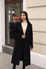 Демисезонное пальто Mila Nova ПВ-93 черное — изображение 2