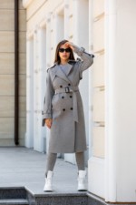 Демисезонное пальто Mila Nova ПВ-93 серое