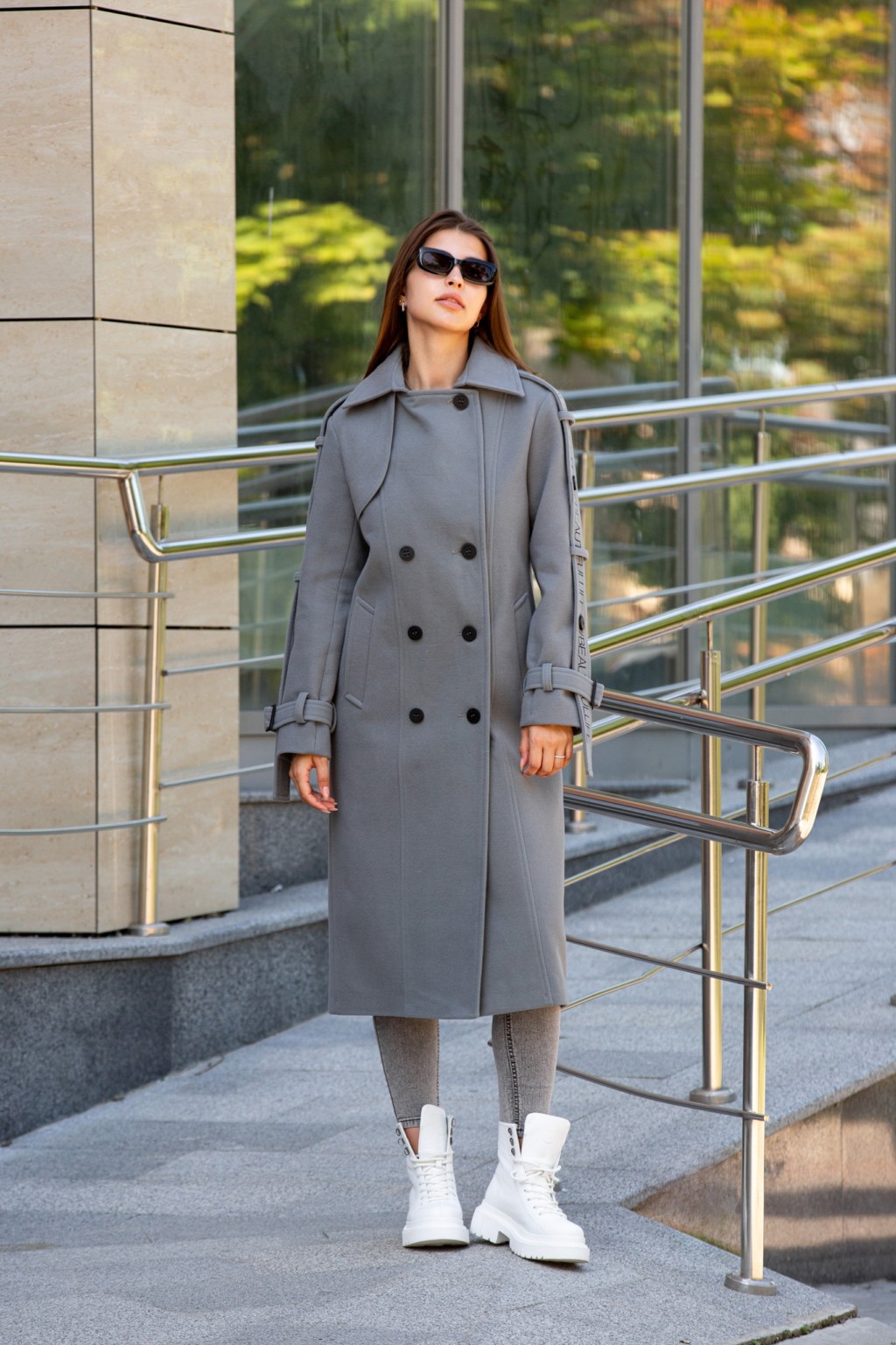 Демісезонне пальто Mila Nova ПВ-93 темно-сіре - Зображення 2