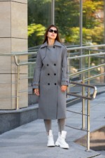 Демісезонне пальто Mila Nova ПВ-93 темно-сіре - Зображення 2