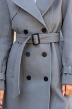 Демісезонне пальто Mila Nova ПВ-93 темно-сіре - Зображення 5