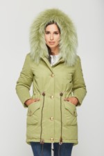 Зимова парка Mila Nova П-17ех оливка - Зображення 2