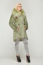 Зимняя парка Mila Nova К-7 оливка — изображение 2