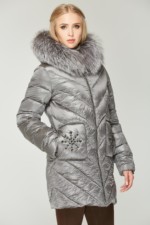 Зимний пуховик Mila Nova К-53 серый — изображение 3