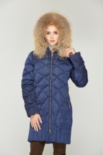 Зимний пуховик Mila Nova К-55 синий — изображение 2